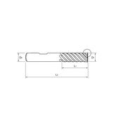 SquareUGMG21,  Corner Radius UGMG23,  Carbide, 6 Flute Multiple Length V7 PLUS A  END MILLS